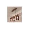 Ventus Brown Solid Wood Cluster Hanging Light