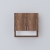 2 Doors Modular Wall Mounted Kitchen Cabinet With Organizer Shelf In Cochwood Brown Finish