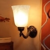 Devansh Metal Electric Wall Light in Antique gold Colour with White Shade Count of 1 Light