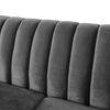 Mid Century Fabric Sofa (Dark Grey Velvet)