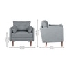 Arihana Fabric Arm Chair in Grey Color