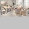 Scandinavian Clio Three Seater Sofa Natural Wood Finish
