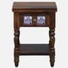 Nilaya Sheesham Wood Bedside Table in Provincial Teak Finish with Drawer