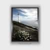 White Green Lighthouse Flowers Coastal Floral Canvas Canvas Wall Prints Set of 1 Multicolor Matte