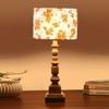 Devansh Multicolor Cotton Table Lamp With  Wood Natural Base (7X7X21.25 Inches)-14