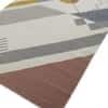 Jaipur Rugs Soft Geometric 5x8 Feet Undyed White And Medium Grey Wool And Polyester Dhurrie Carpet