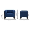 Octavia Boucle Fabric Lounge Chair in Blue