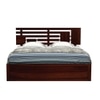 Perper Solid Wood Queen  Size Bed Without Storage (Walnut Finish)
