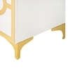 Gold Lux free-standing TV cabinet in White