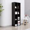 Hexa Engineered Wood Bookshelf Multipurpose Storage Rack in Flower Wenge Colour