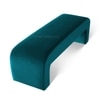 Floran Velvet 2 Seater Ottoman Bench in T Blue  Color