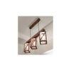 Symmetric Brown Solid Wood Cluster Hanging Light