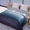 Stoa Paris Comforter for King Size Bed, 300 TC Ultra Satin Fabric  Blue Teal