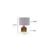 Hayden Grey cotton table lamp with Natural Wood Base