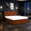 Vanya Solid Wood Comfort Queen Bed Hydraulic Storage Provincial Teak Finish Mattress 60 x 78 Inches
