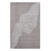 Handmade Wool Silk Area Rug Abstract Contour Taupe 6 x 9 Feet Carpet