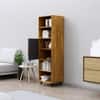 Hexa Engineered Wood Bookshelf Multipurpose Storage Rack in Giant Wood and Slate Grey Colour