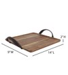 Ireka Home Sampoorna Wooden Serving Tray with Leather Handles