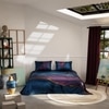 Stoa Paris 300TC UltrSatin Super King Bedsheet with 2 Pillow Covers Satin Super Indigo Purple