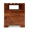 Harvey Sheesham Wood Contemporary Bedside Table End Table In Natural Teak Finish