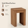 Epsilon Solid Wood Side Table in Amber Walnut Finish