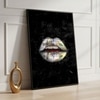 The Castle Decor Money Lips Pop Art Wall Art Framed Painting 20x30 Inch