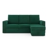 Kowloon Sectional Sofa Cum Bed With Storage Colour In Luxe Green