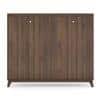 Webster 48 Pair Shoe Rack in Classic Walnut Finish