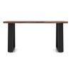 Aquila Live Edge Rectangular Solid Wood Coffee Table In Finish Teak