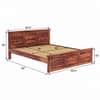 Stainfleld Solid Wood Queen  Size Bed Without Storage (Teak Finish)