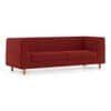 Rubik Premium 3 Seater Fabric Sofa in Salsa Red Colour
