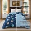 Blue Floral 300 GSM Cotton Double Bed Size Comforter from Threads
