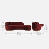 Maddox Velvet 3 Seater Sofa in Maroon Colour