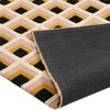 Presto Yellow Geometric Hand Tufted Wool Carpet 4X6 Feet