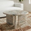 Sawar Marble Coffee Table In Creem Finish
