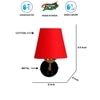 Devansh Metal Electric Wall Light in Black Colour with Red Shade Count of 1 Light