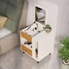 Hexa Red Engineered Wood Dressing Table in Giant Wood and Frosty White Colour
