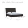 Scandinavian Dabney King Bed Cocoa Finish