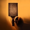 Devansh Metal Electric Wall Light in Gold Colour with Black Shade Count of 1 Light