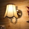 Devansh Steel Wall Mounted Lamp With Off-White Cotton Shade