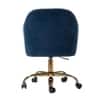 Doe Buck Louise Modern Blue Velvet Office Chair