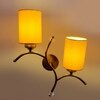 Devansh Metal Electric Wall Light in Gold Colour with Yellow Shade Count of 2 Lights