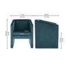 Shuntina Fabric Accent Chair in Teal Blue Colour