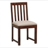 Aura Dining Chair Set of 2 in Honey Finish with Cushioned Seats in Beige Colour