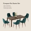 Atlas Solid Wood 6 Seater Dining Table With Rickman Lounge Chairs