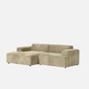 Sophisticated Wood Right Aligned 2-Seater With Upholstery Non Storage Sofa In Grey Colour