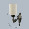 Devansh Metal Electric Wall Light in Antique Gold Colour with White Shade Count of 1 Light