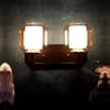 Eliante Noon Iron Wall Light With Glass In Gold And Brown Colour