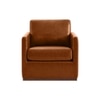 Bobby PU Leather Lounge Chair in Tan