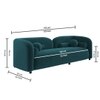 Homro Velvet 2 Seater Sofa in T Blue Colour